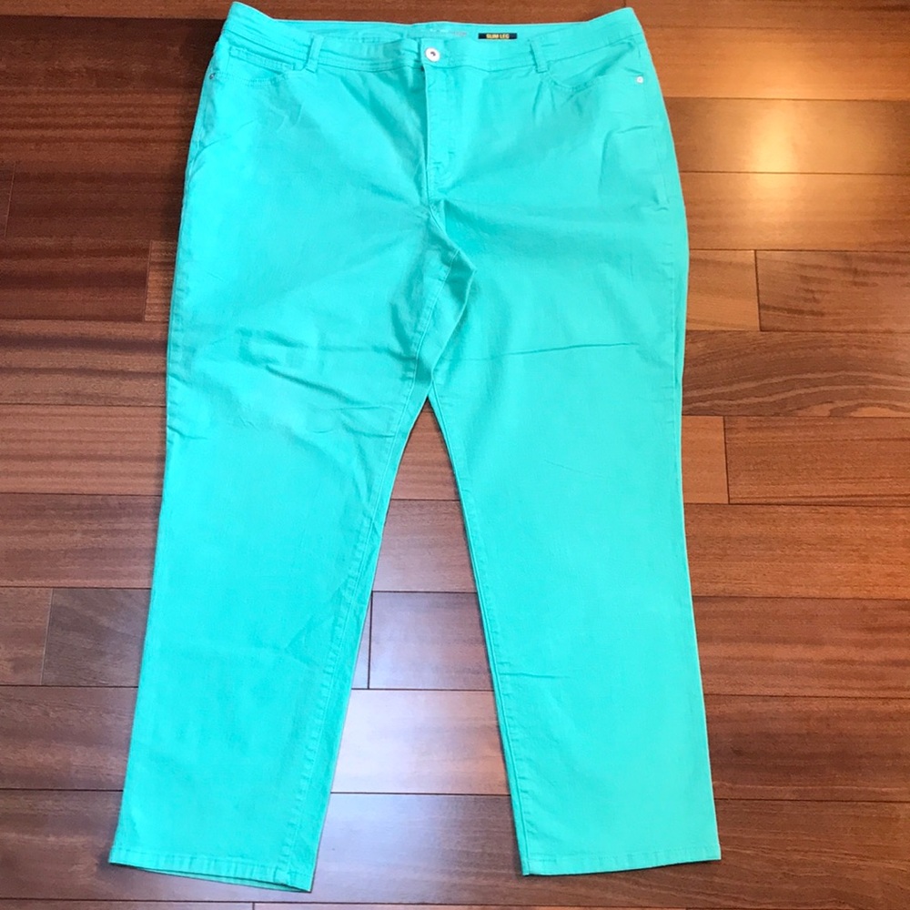 Style & Co Mint Green Denim
